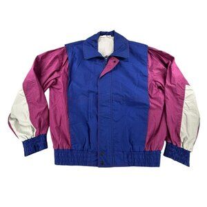 Jockey Colorblock Jacket Medium Vintage Blue & Purple Windbreaker